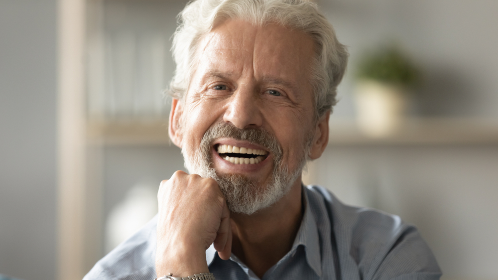 senior man smiling